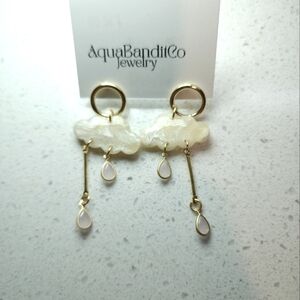 Handmade cloud earrings